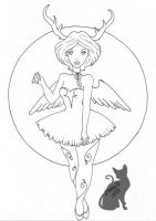 A Girl Reindeer in a Tutu